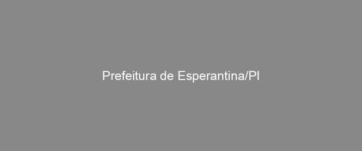 Provas Anteriores Prefeitura de Esperantina/PI